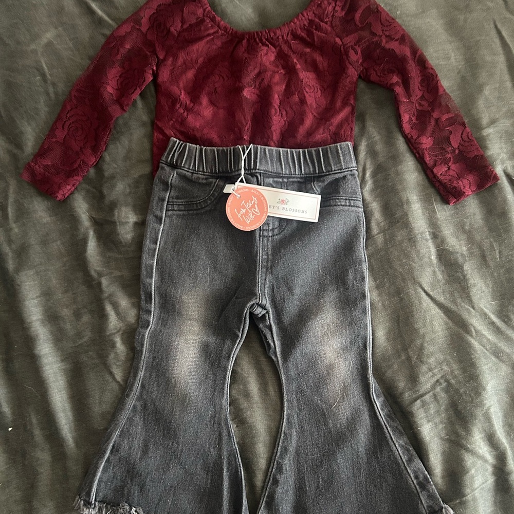 Chic Kids Denim Flare Jeans - Black